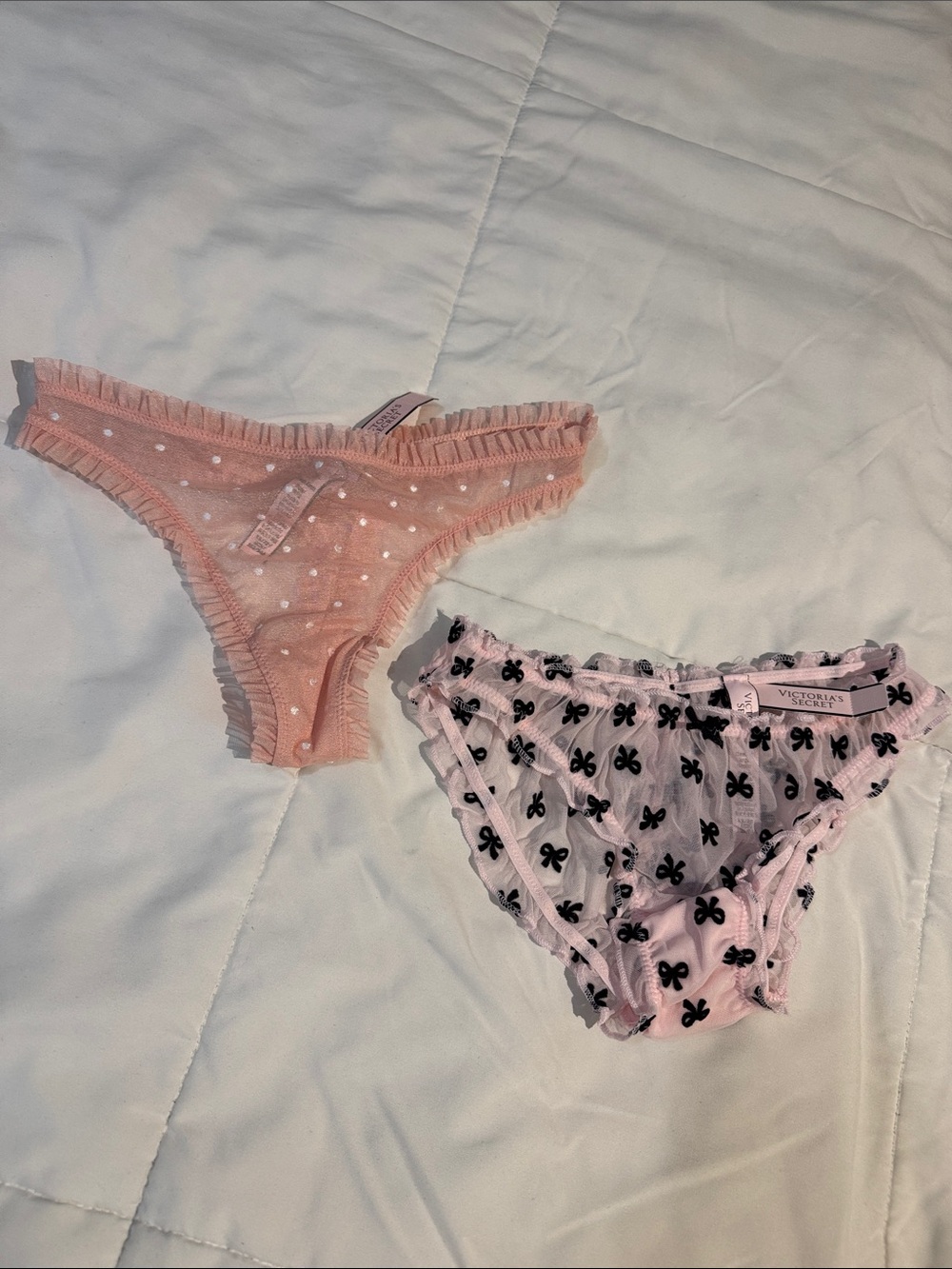 Victoria's Secret Pink Ruffle Panty Duo